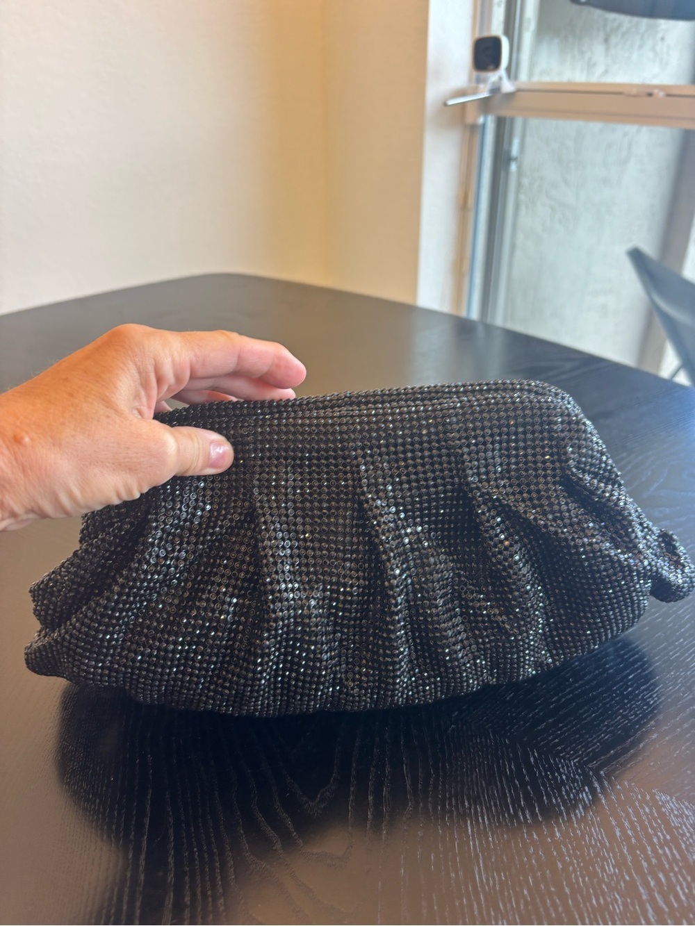 Black Evening Crystal Clutch Bag